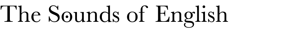 The Sʘunds of English 