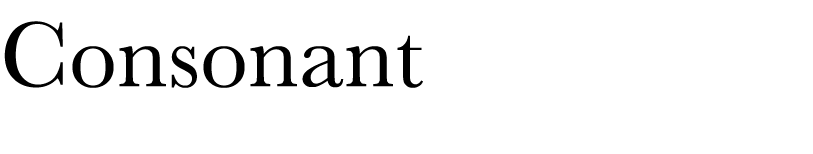  Consonant