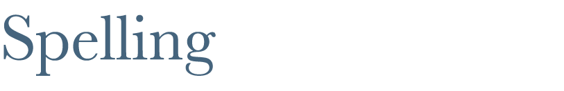  Spelling