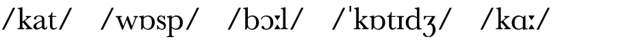  kat    wɒsp    bɔ l     kɒtɪdʒ    kɑ  