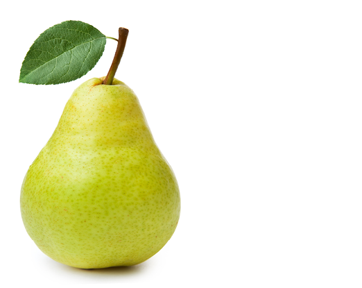 pears isolated on white background 