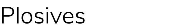 Plosives